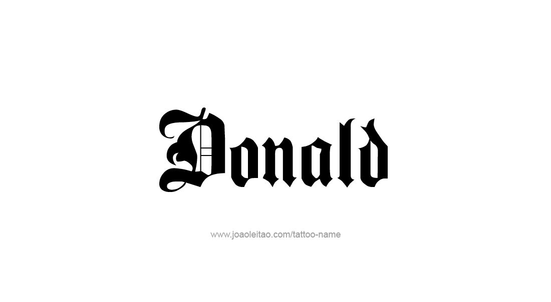 Tattoo Design  Name Donald   