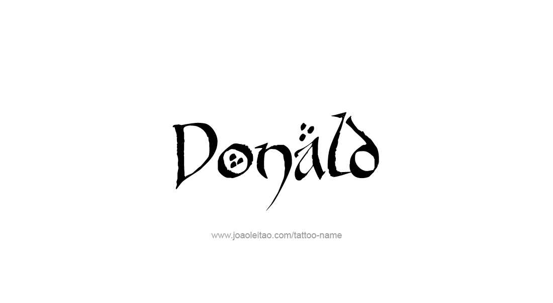 Tattoo Design  Name Donald   