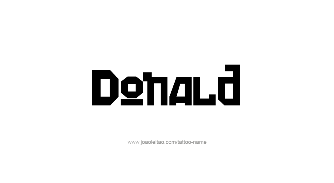 Tattoo Design  Name Donald   