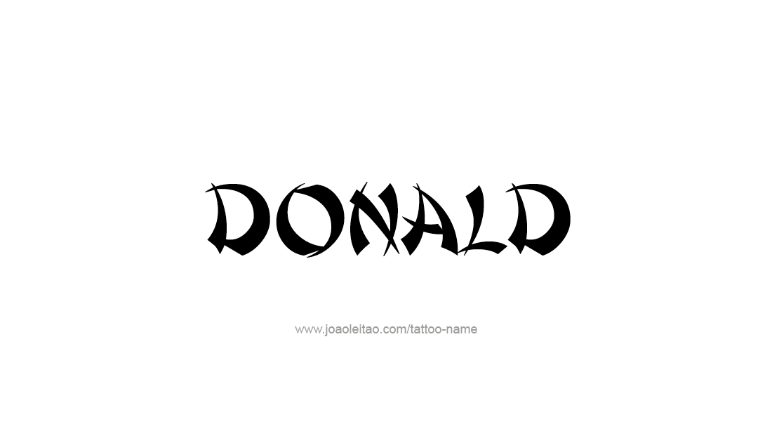 Tattoo Design  Name Donald