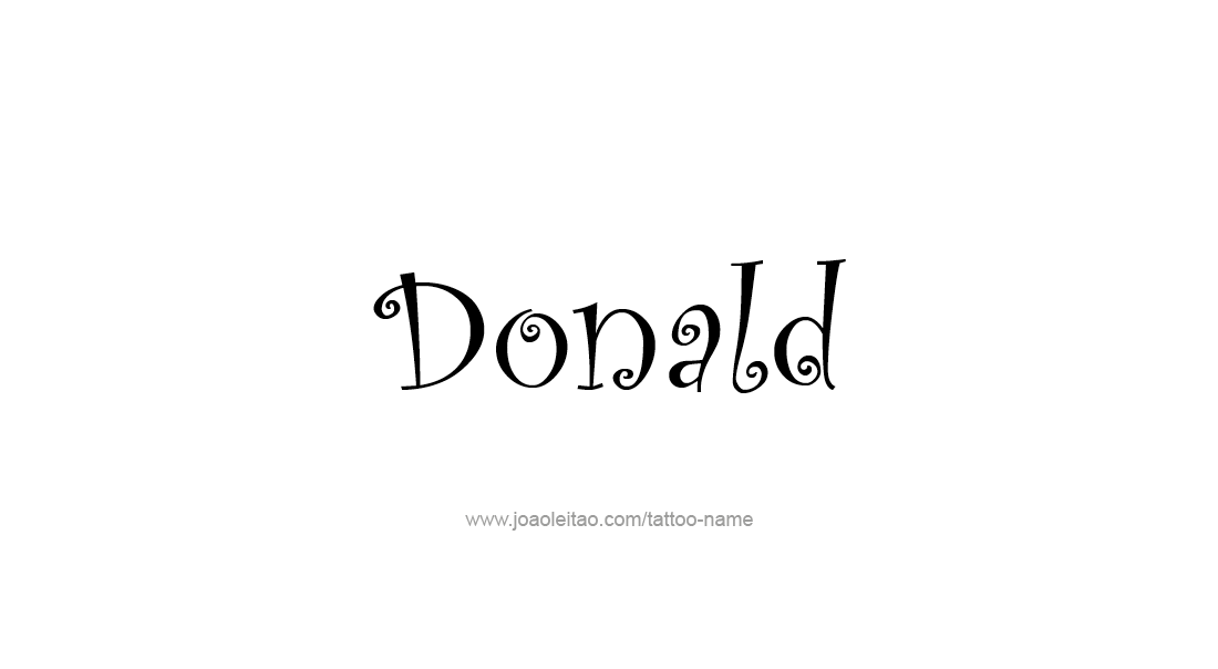 Tattoo Design  Name Donald   