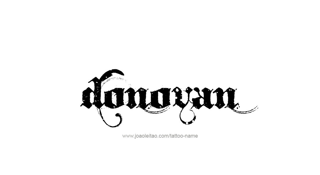 Tattoo Design  Name Donovan   