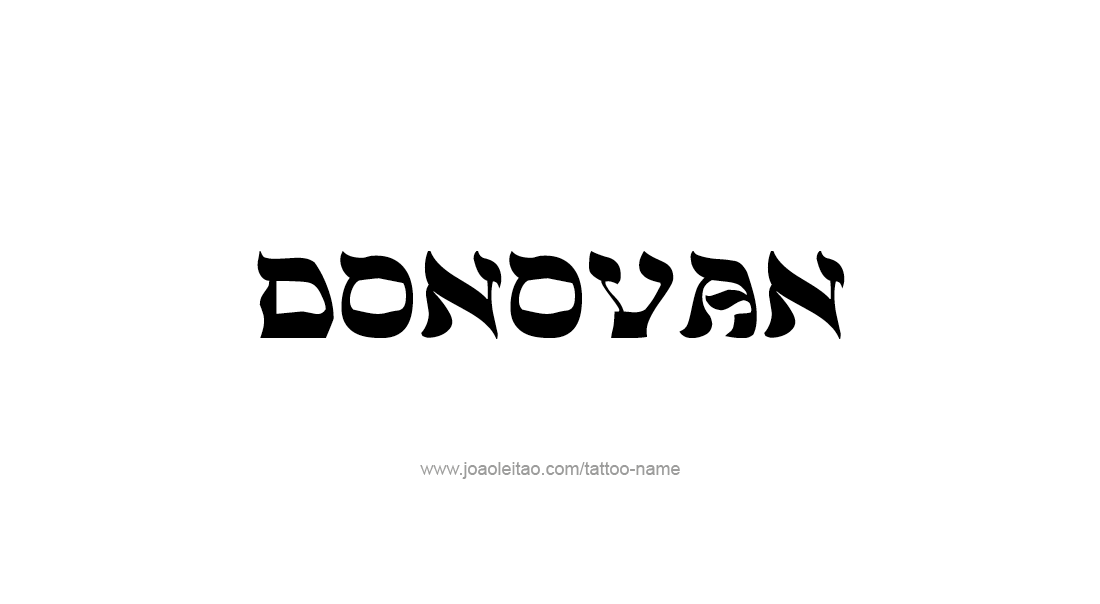 Tattoo Design  Name Donovan   