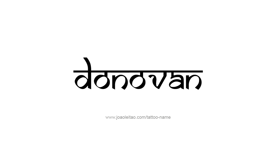 Tattoo Design  Name Donovan   