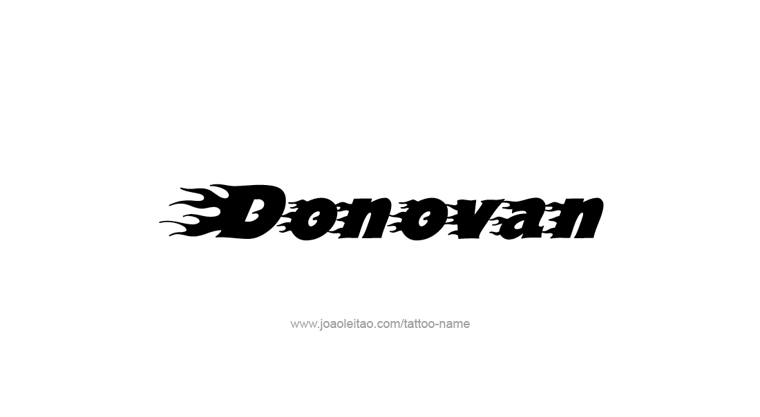 Tattoo Design  Name Donovan   