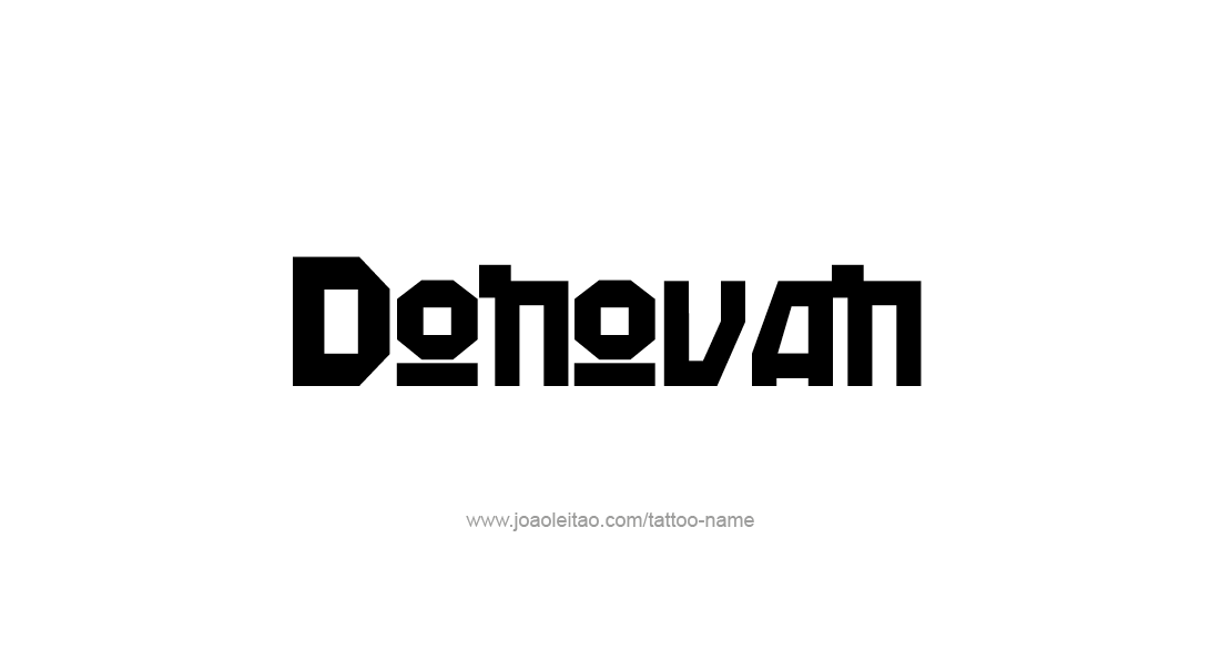 Tattoo Design  Name Donovan   