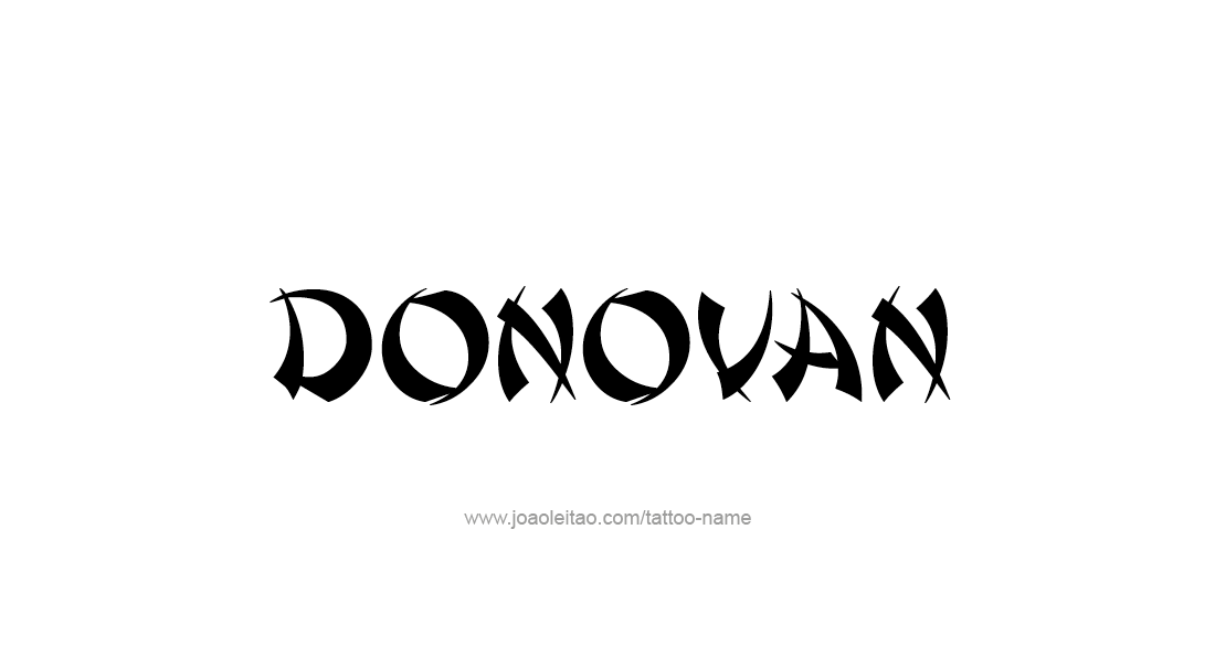 Tattoo Design  Name Donovan