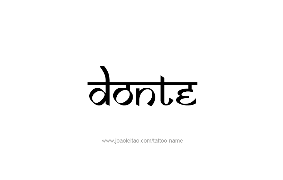 Tattoo Design  Name Donte   