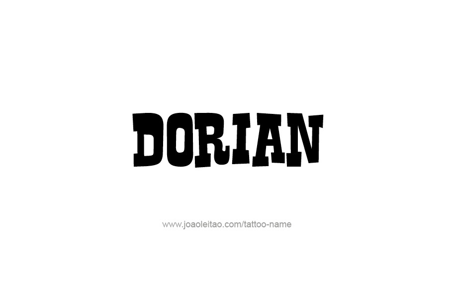 Tattoo Design  Name Dorian   