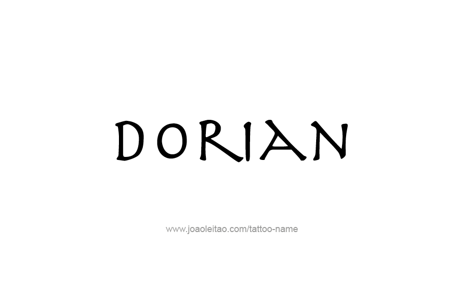 Tattoo Design  Name Dorian   