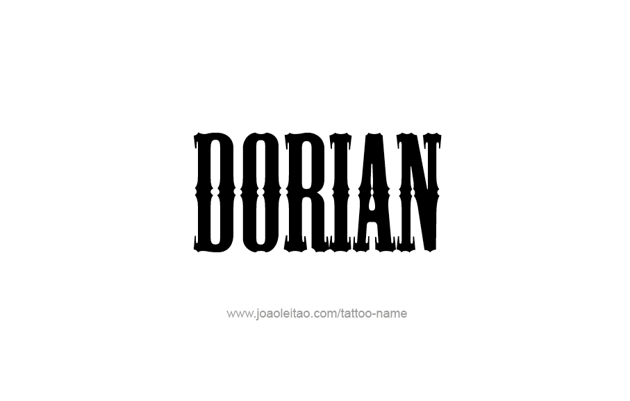 Tattoo Design  Name Dorian   