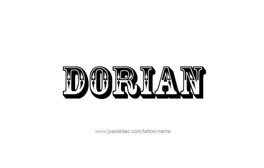 Tattoo Design  Name Dorian   