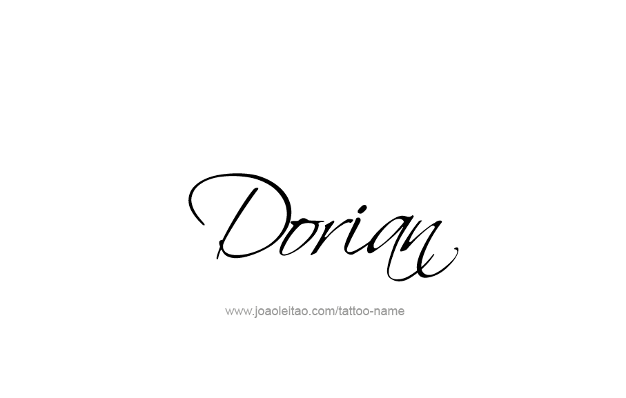 Tattoo Design  Name Dorian   