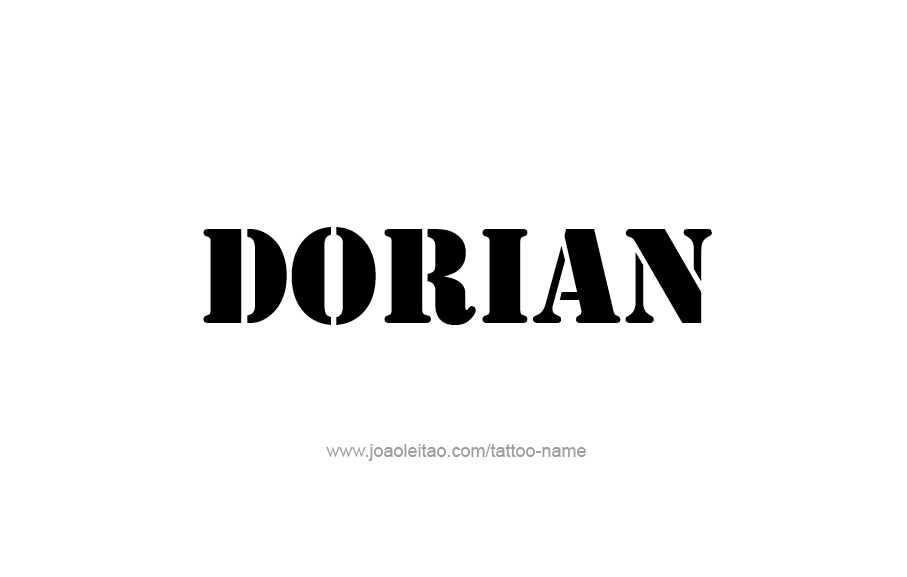 Tattoo Design  Name Dorian   