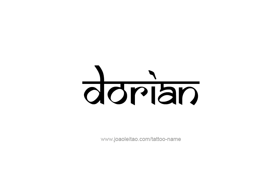 Tattoo Design  Name Dorian   