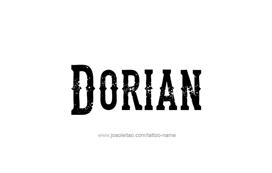 Tattoo Design  Name Dorian   