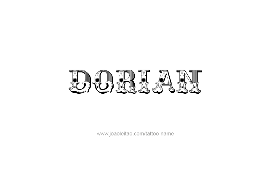 Tattoo Design  Name Dorian   