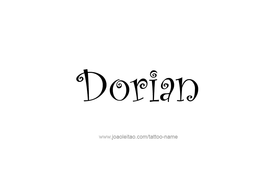 Tattoo Design  Name Dorian   