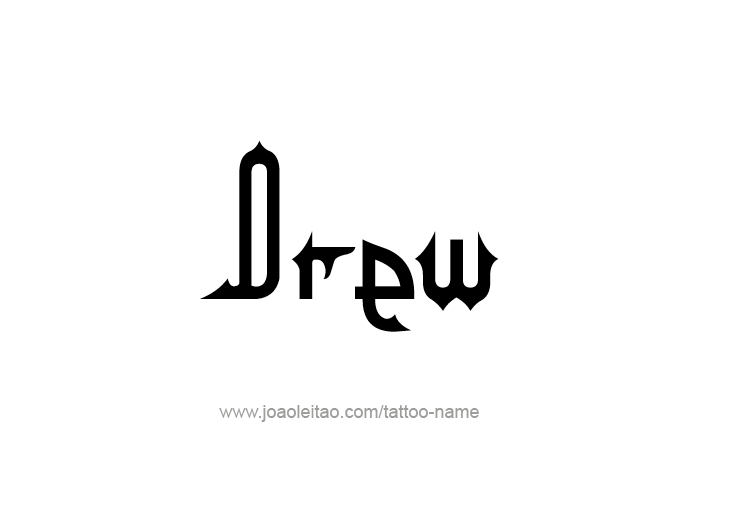 Tattoo Design  Name Drew   