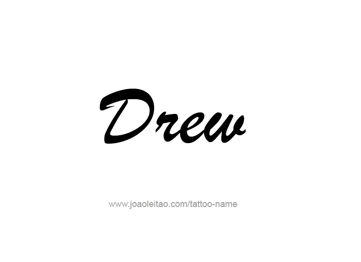 Tattoo Design  Name Drew   