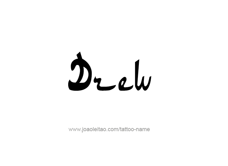 Tattoo Design  Name Drew   