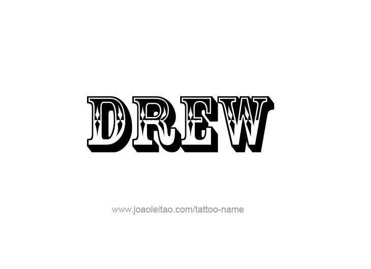 Tattoo Design  Name Drew   