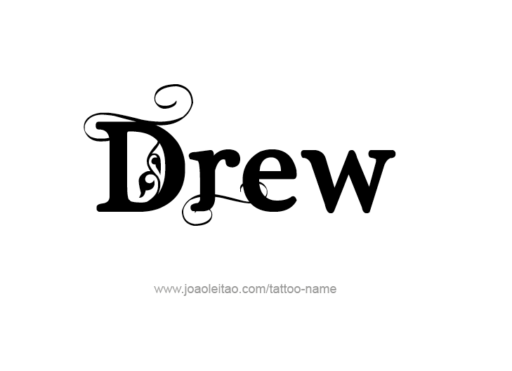 Tattoo Design  Name Drew   