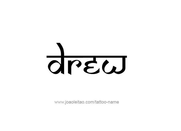 Tattoo Design  Name Drew   