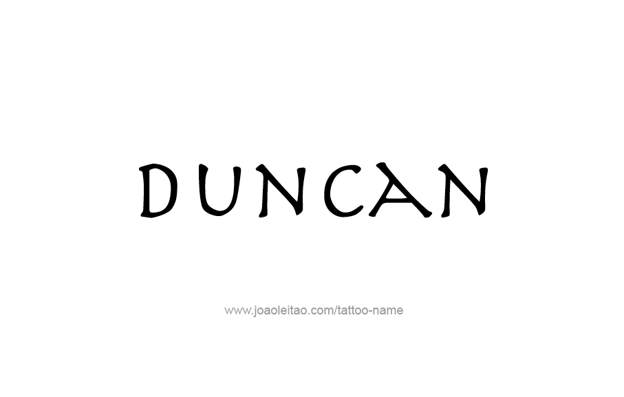 Tattoo Design  Name Duncan   