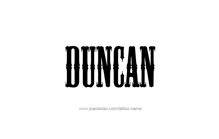 Tattoo Design  Name Duncan   