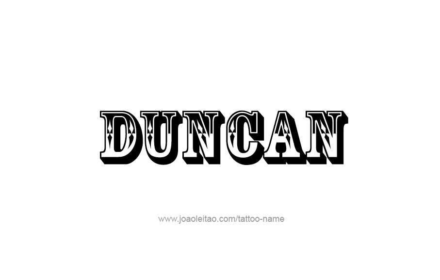 Tattoo Design  Name Duncan   