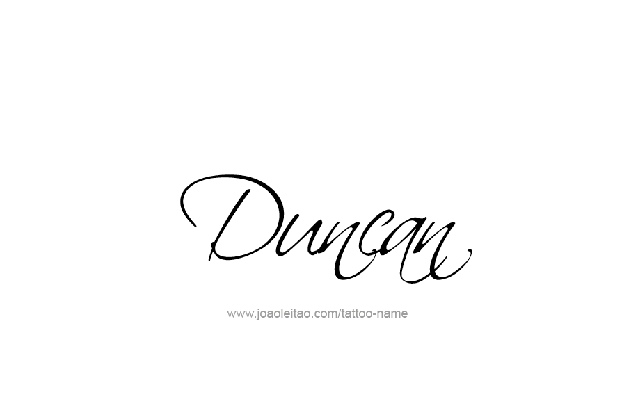 Tattoo Design  Name Duncan   