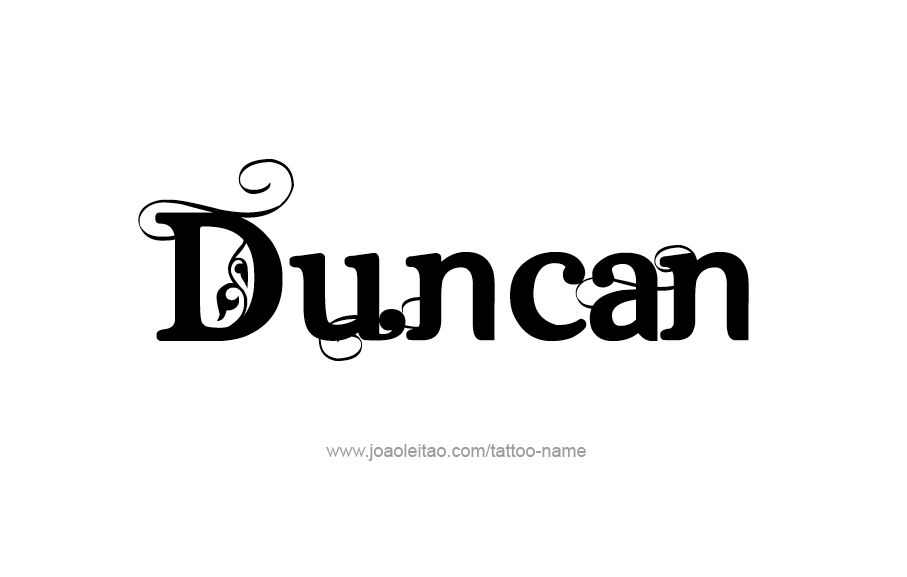 Tattoo Design  Name Duncan   