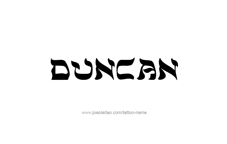 Tattoo Design  Name Duncan   