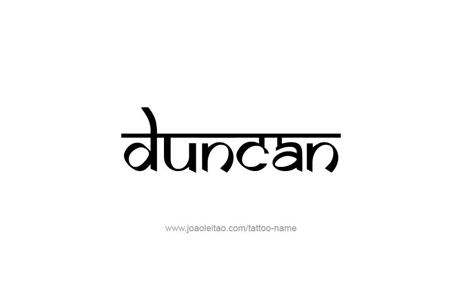 Tattoo Design  Name Duncan   