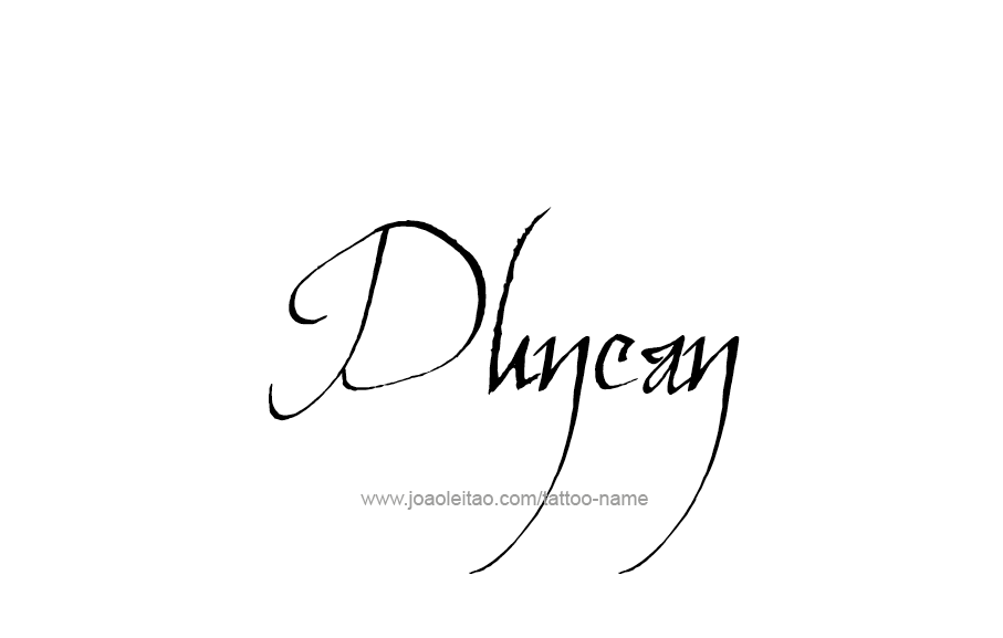 Tattoo Design  Name Duncan   