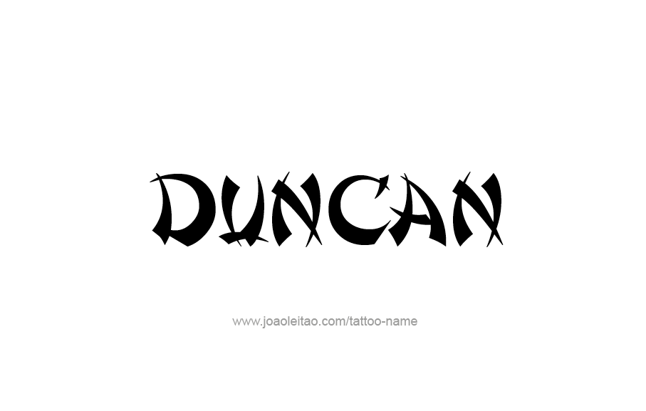 Tattoo Design  Name Duncan
