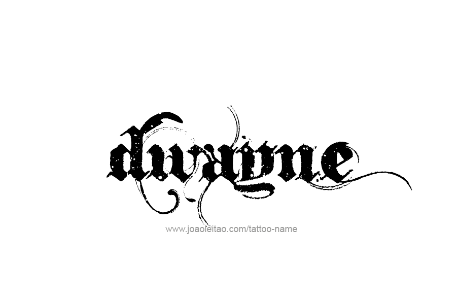 Tattoo Design  Name Dwayne   