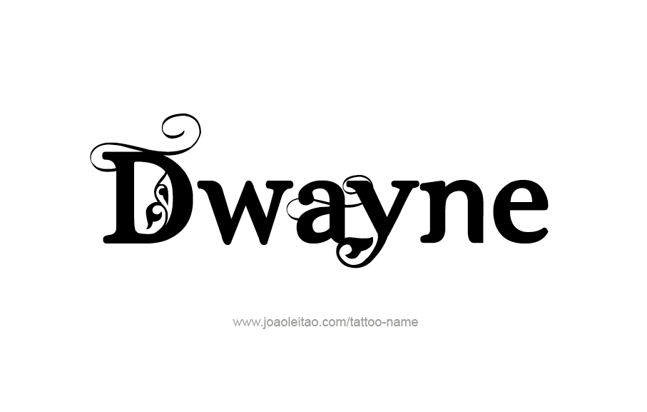 Dwayne Name Tattoo Designs