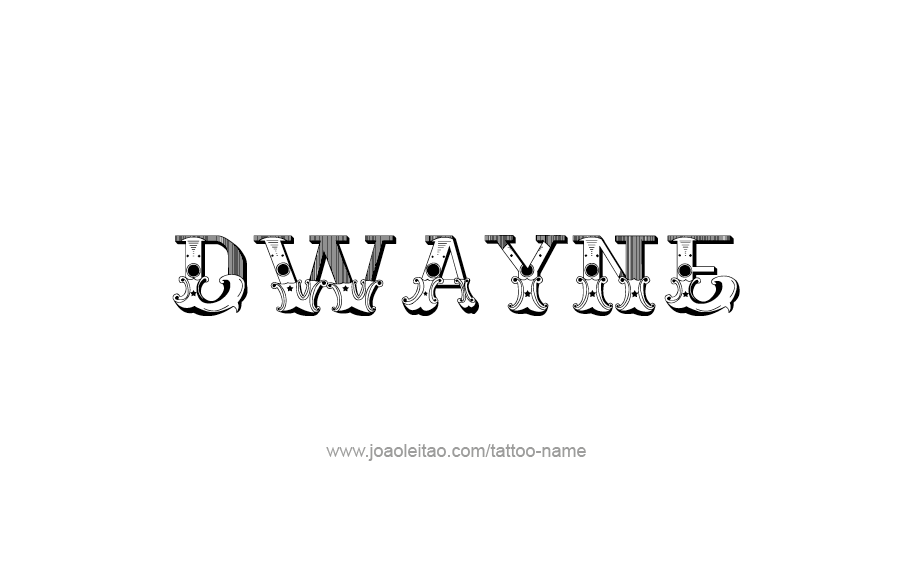 Tattoo Design  Name Dwayne   