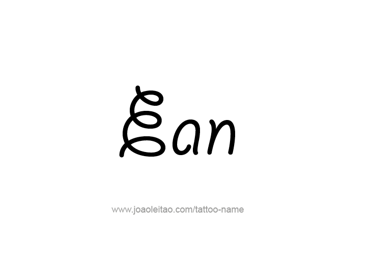 Tattoo Design  Name Ean