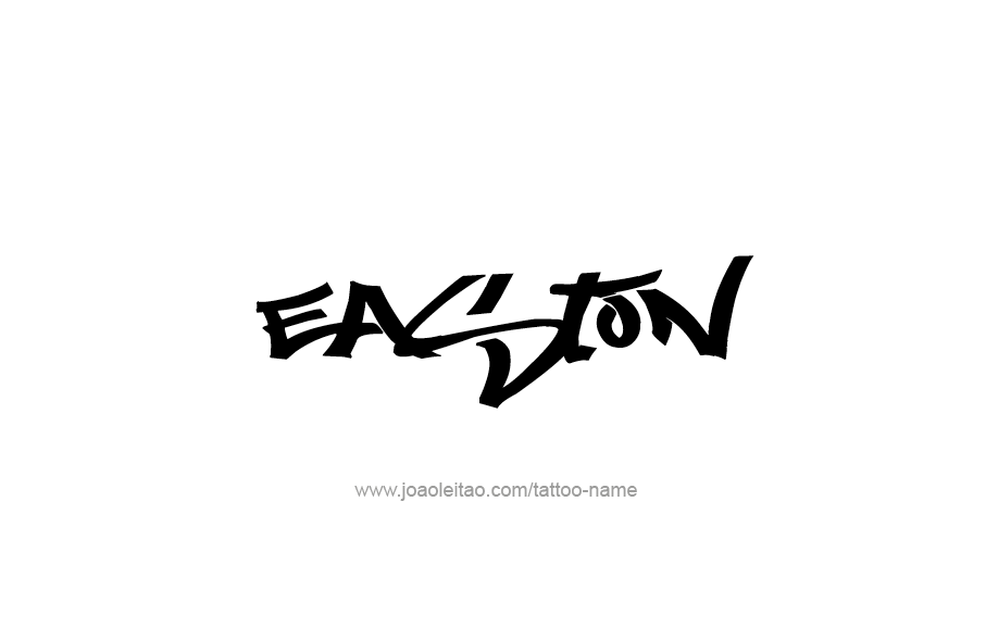 Tattoo Design  Name Easton   