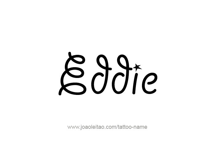 Tattoo Design  Name Eddie   