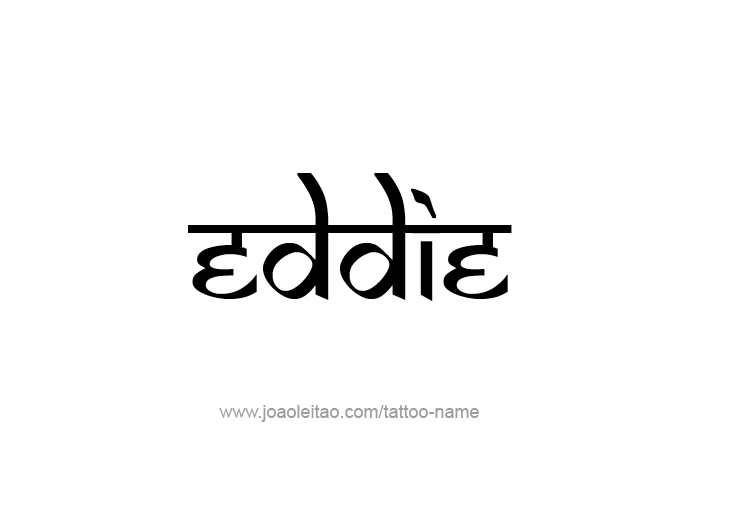 Tattoo Design  Name Eddie   