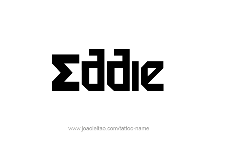 Tattoo Design  Name Eddie   