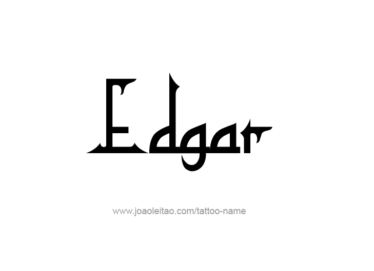 Tattoo Design  Name Edgar   