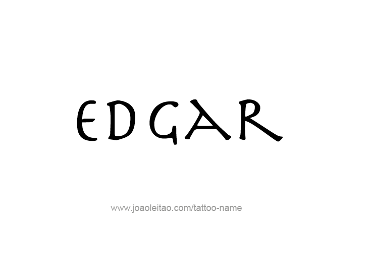 Tattoo Design  Name Edgar   