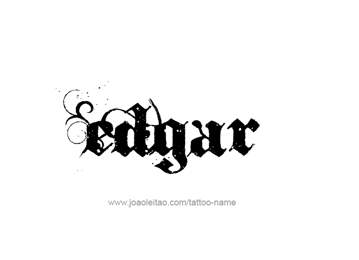 Tattoo Design  Name Edgar   