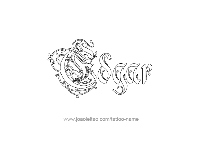 Tattoo Design  Name Edgar   