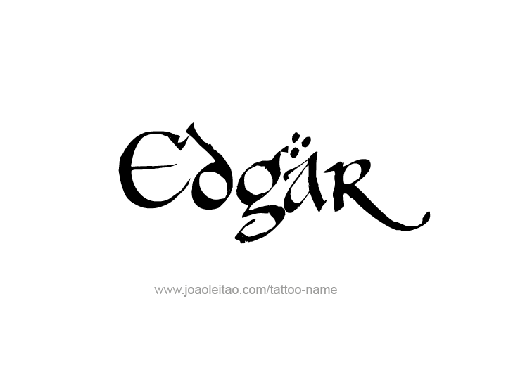 Tattoo Design  Name Edgar   